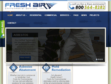 Tablet Screenshot of freshairenvironmental.com